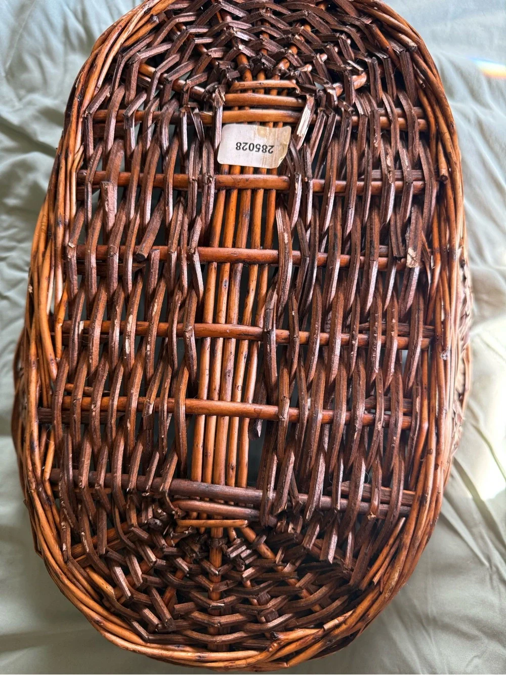 Woven Brown Decorative Storage Basket with Handles